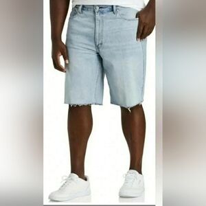 Levi's 469 Mens Size 54 Loose Fit Light Wash Midrise Distressed Hem Shorts New